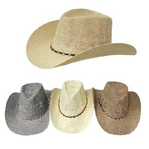 White, Gray,Tan Summer Mesh Cowboy Hat