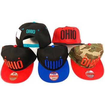 Wholesale Ohio Flat Bill Snap Back Hats Caps Assorted