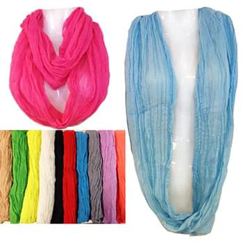 Wholesale Light Weight Solid Color Infinity Scarves