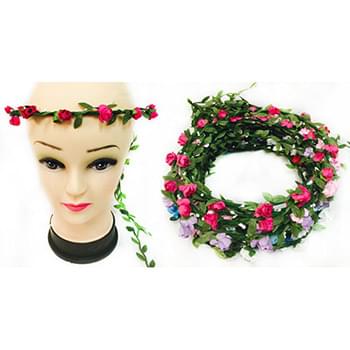 Wholesale Rose Flower Halo with Branch Pony Tail
