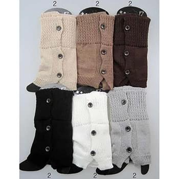Wholesale Buttons Design Leg Warmer Boot Toppers Assorted