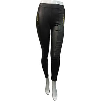 Wholesale Faux Leather Legging with Pockets and Zippers