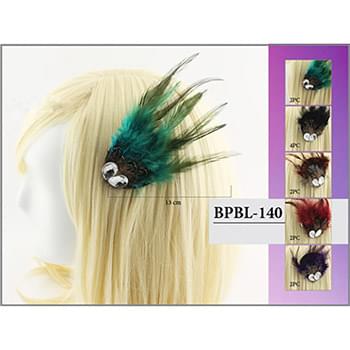 Wholesale Large Rhinestone Feather Hair Pin Assorted Color