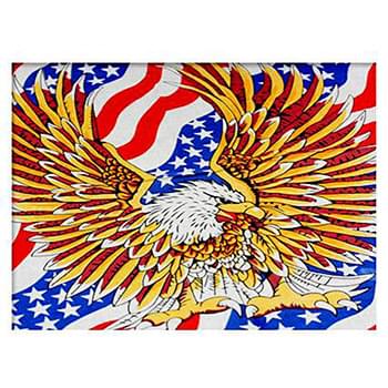 Flying Eagle with Large Wings on American Flag Bandana