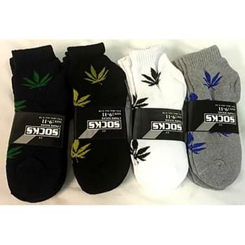Wholesale Man Marijuana Ankle socks 4 colors