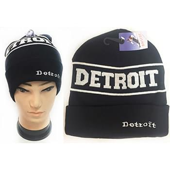 Wholesale Winter Knitted Beanie Hat Detroit Toboggan Hat