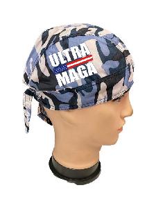 Ultra MAGA Blue Camo Skull Caps