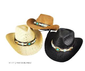 Wholesale Classic Woven cowboy hat with Concho Design 