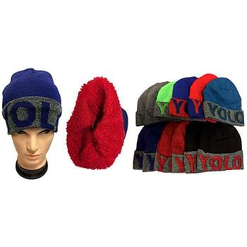 Wholesale YOLO Plush Lining Winter Hat
