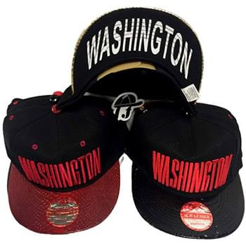 Wholesale Flat Bill Snap Back Hat Washington
