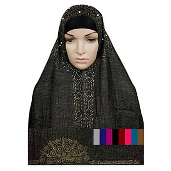 Wholesale Muslim Headscarves with Rhinestone Pattern Assorted