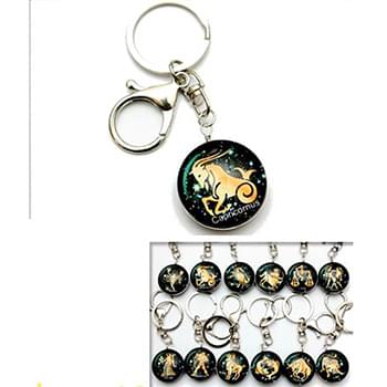 Wholesale Zodiac Glass Keychain