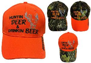 Hunting Deer& Drinking Beer Baseball Cap