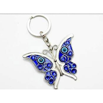 Wholesale Evil Eye Butterfly Keychain