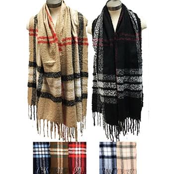 Wholesale Classic Plaid Winter Scarves Assorted