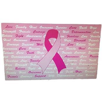 Wholesale 3ftx5ft Pink breast cancer Awareness Ribbon Flag