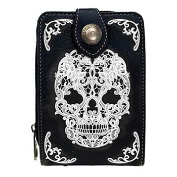 Montana West Sugar Skull Collection Cellphone Wallet Purse Sling
