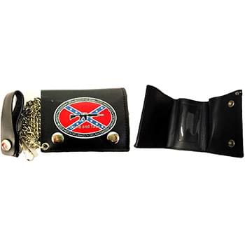 Wholesale Leather Tri-fold wallet with come and take it