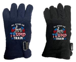 All Board The TRUMP TRAIN 2024 Fleece Gloves