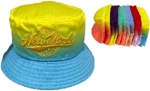 Tie Dye Bucket Hat with New York