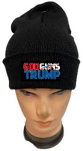 God Guns & TRUMP Black Color Beanie Winter Hat