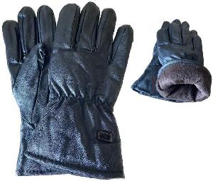 Faux Leather Man Winter Gloves