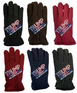 Trump 2024 No More Bullshit Winter Fleece Gloves Woman size