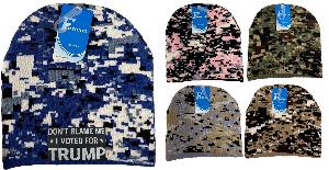 Don't Blame Me, I Voted For TRUMP Winter Beanie Hat Digital Camo