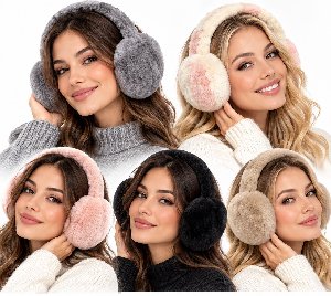 Solid Color Super Soft Earmuffs With Plush Headband