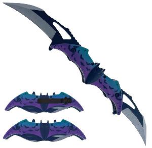 5.75" Dual Blade Bat Pocket Knife - Night Sky