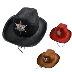 Wholesale Adult's Felt Cowboy Hat with Deputy Sheriff Badge