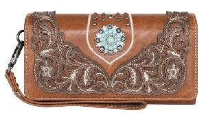 Montana West Concho Collection Wallet Brown