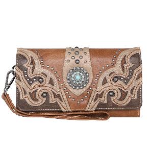 Montana West Cut-out Collection Wallet Brown