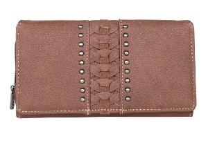 Montana West Whipstitch Collection Wallet Brown