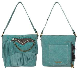 Montana West Fringe Collection Concealed Carry Hobo Turquoise