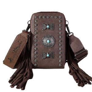 Montana West Fringe Mariposa Concho Collection Phone Wallet/Crossbody