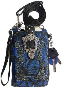 Wholesale Phone Wallet Camo Design with Bucket Blue