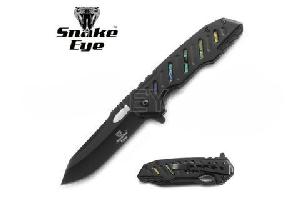 8.5'' Snake Eye Tactical Spring-Assisted Knife - Black