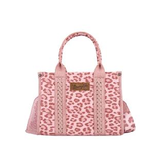 Wrangler Leopard Print Concealed Carry Tote Bag - Pink