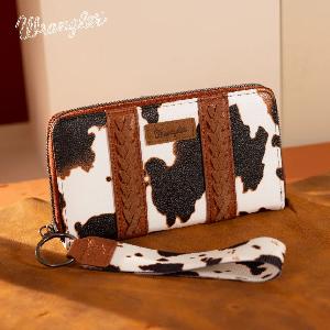 Wrangler Cow Print Wallet - Brown