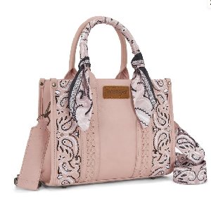 Wrangler Braided Paisley Bandana Tote Bag - Pink