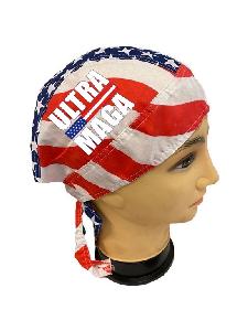 Ultra MAGA USA Flag Style Skull Caps