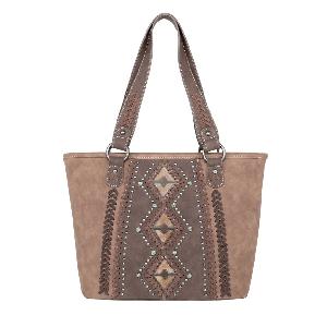 Montana West Aztec Collection Concealed Carry Tote - Coffee