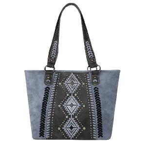 Montana West Aztec-Inspired Concealed Carry Tote - Blue