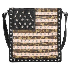 Montana West American Pride Concealed Carry Crossbody - Green Camo Color