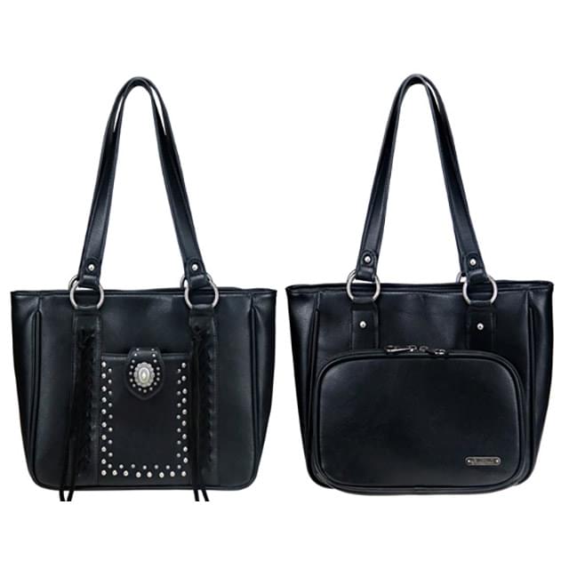 Montana West With Front Pocket Collection Tote Black