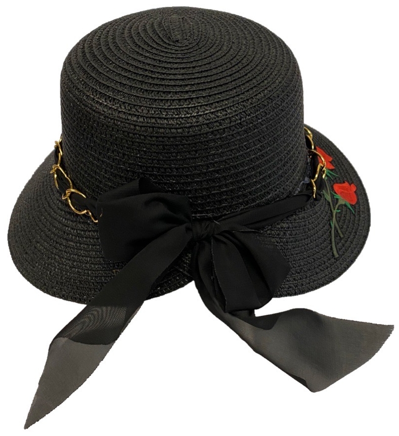 Sun Cap Roses Rose Ladies Sun Hats With Chain