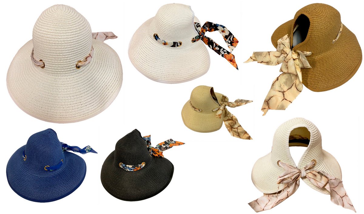 Ladies Sun Hats With Ribbon Bow