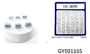 Small Size Cubic Zirconia Earring Sets - Assorted 