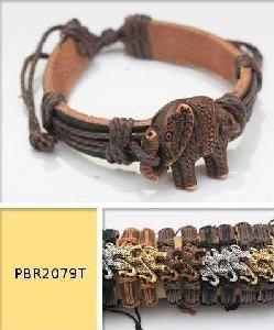 Elephant Design Faux Leather Bracelets